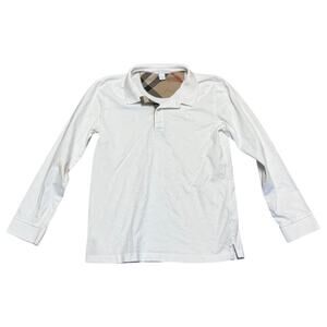 Burberry Boys White Long Sleeve Cotton Shirt Size 10